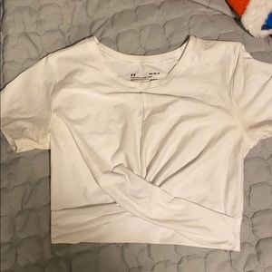 Under Armour White Crop Tee